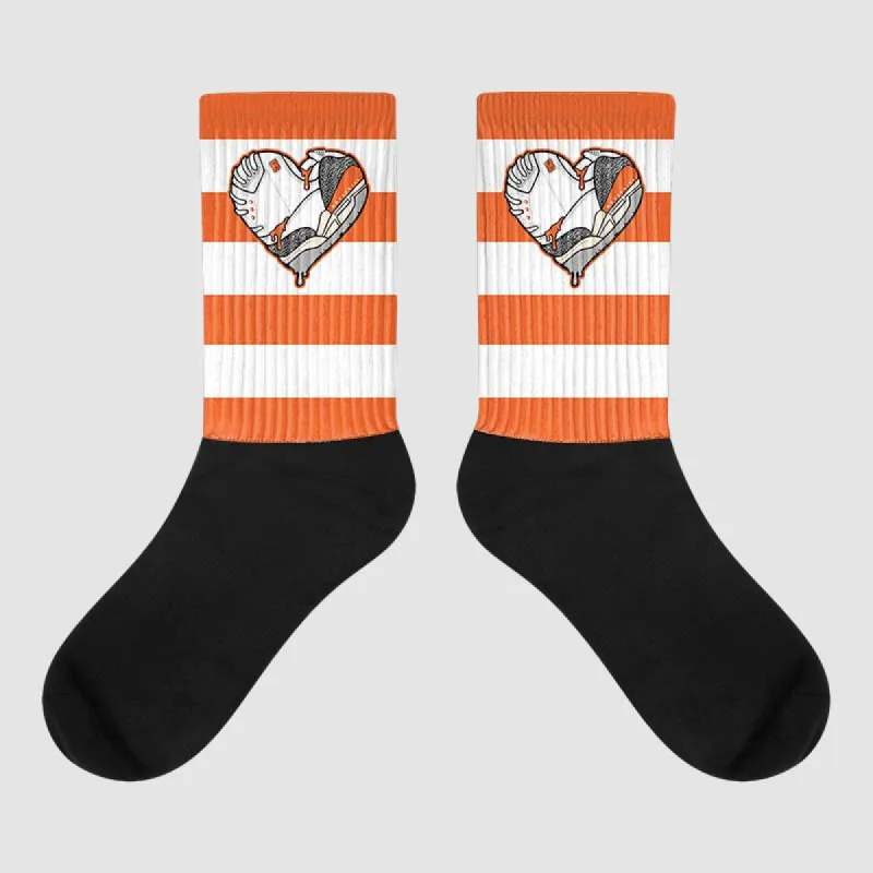 Georgia Peach 3s DopeSkill Sublimated Socks Horizontal Stripes Graphic sold by DopeSkill