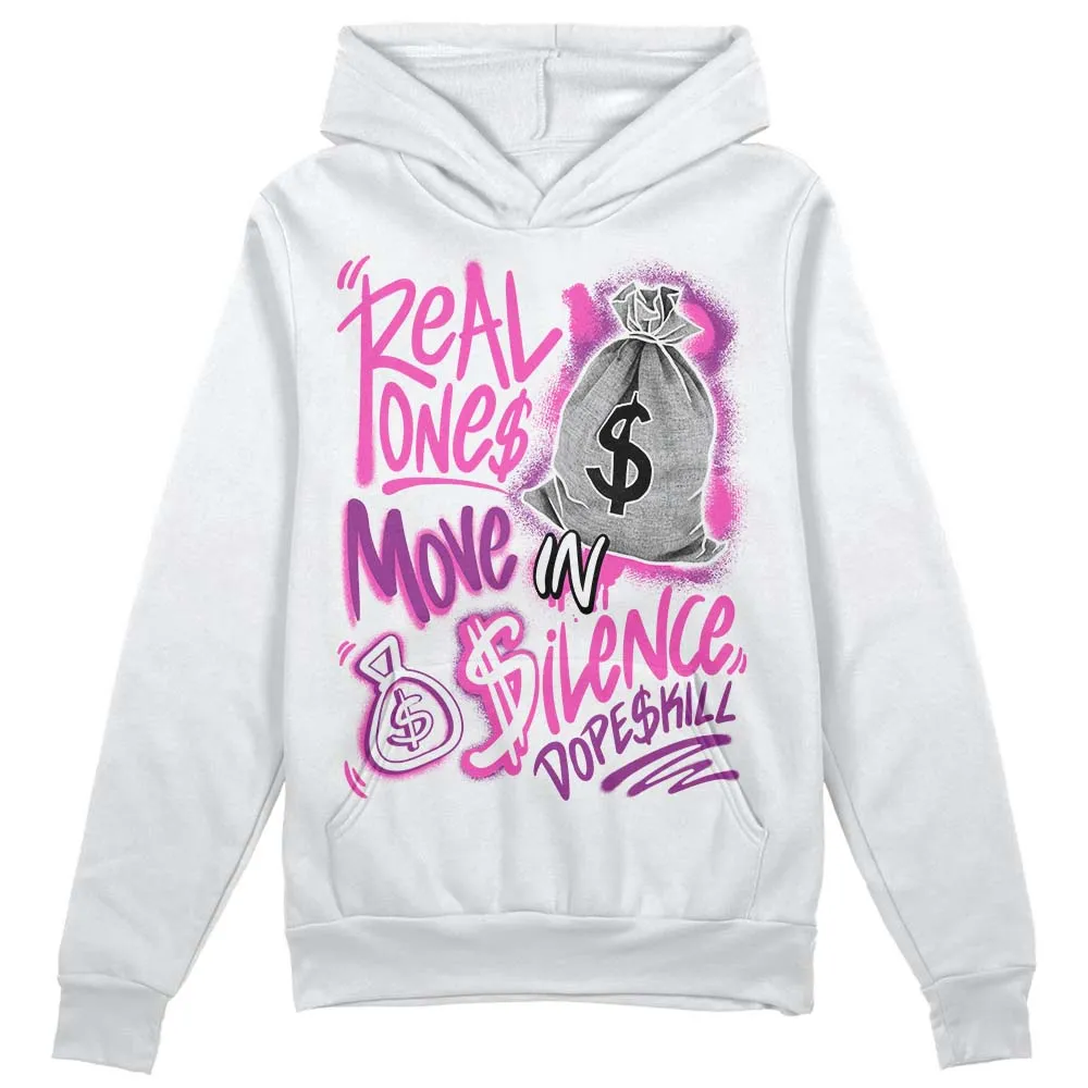Hyper Violet 4s DopeSkill Hoodie Sweatshirt Real Ones Move In Silence Graphic sold by DopeSkill