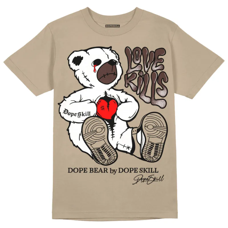Latte 1s DopeSkill Medium Brown T-shirt Love Kills Graphic sold by DopeSkill
