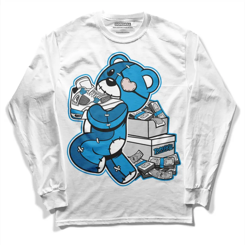 Military Blue 4s DopeSkill Long Sleeve T-Shirt Bear Steals Sneaker Graphic sold by DopeSkill