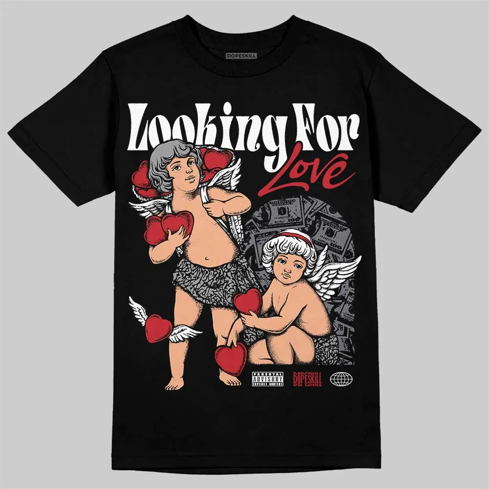 Cement Grey 3s DopeSkill T-Shirt Looking For Love Graphic sold by DopeSkill product image thumbnail 2