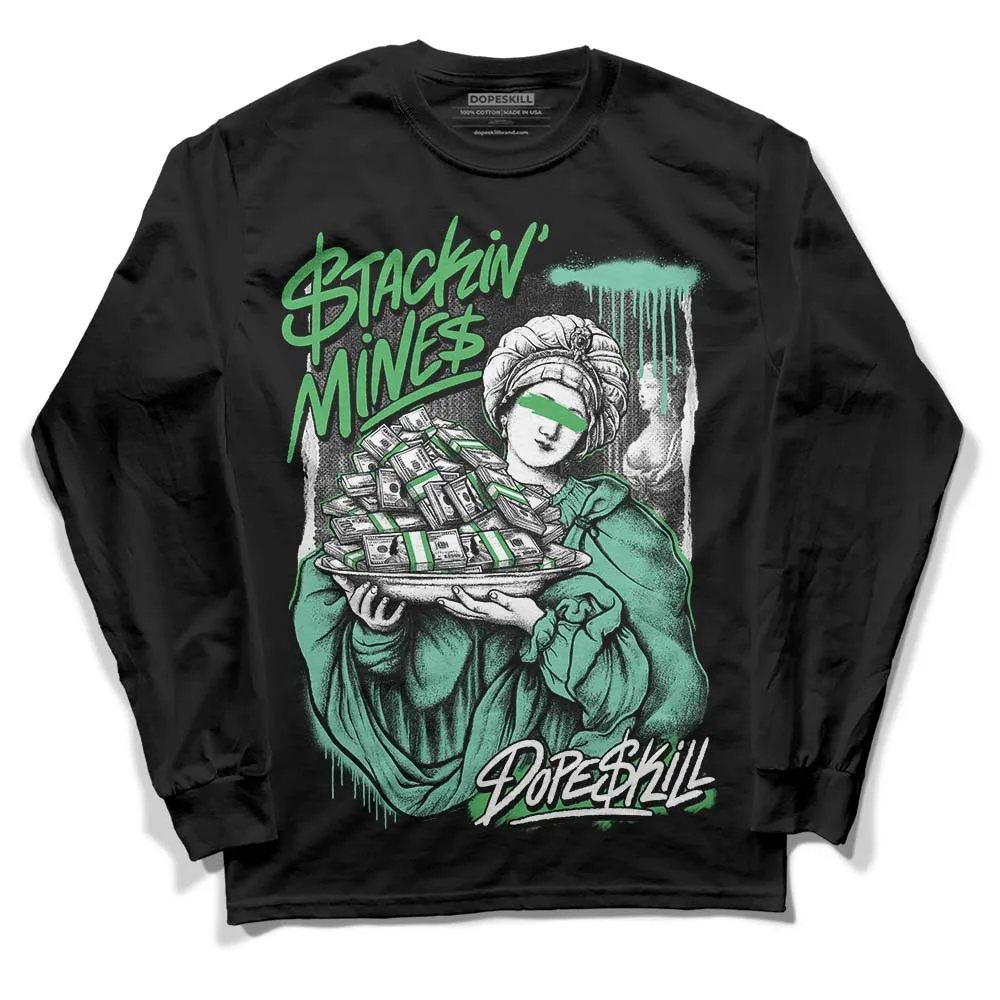 Green Glow 1s DopeSkill Long Sleeve T-Shirt Stackin Mines Graphic sold by DopeSkill