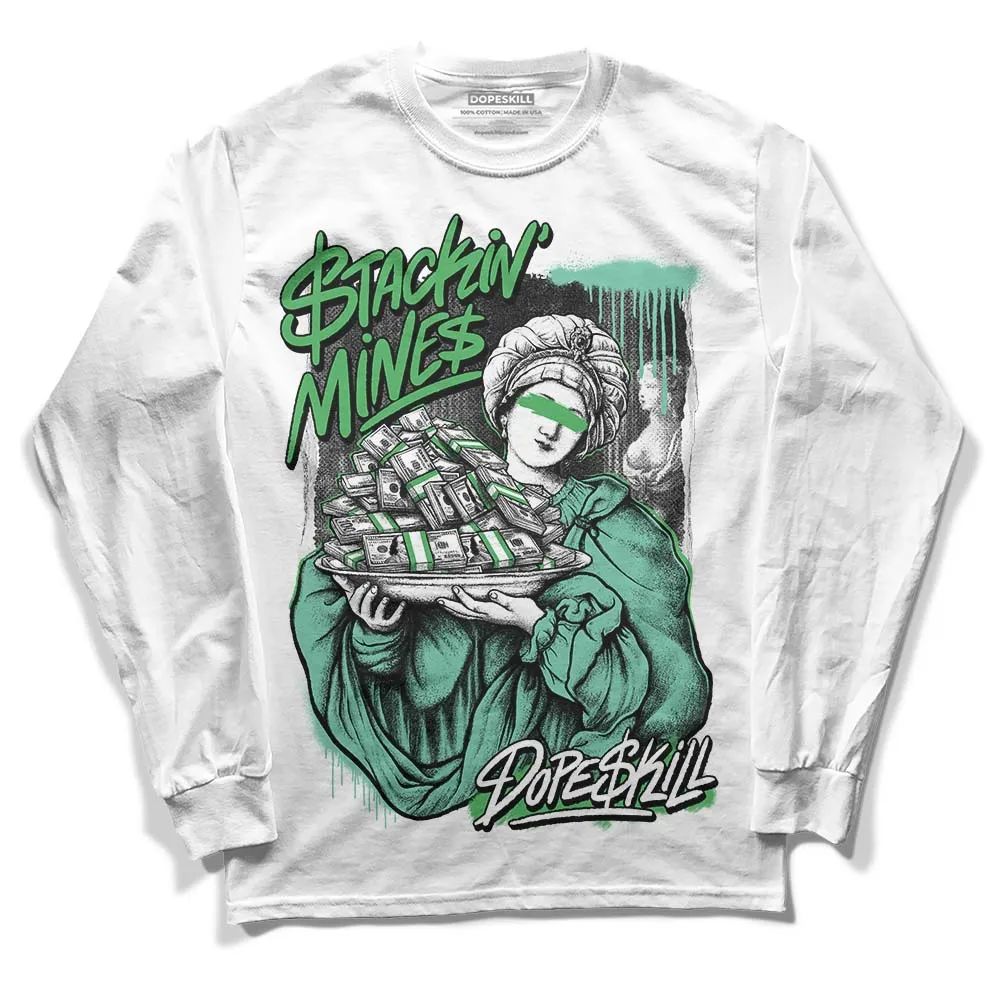 Green Glow 1s DopeSkill Long Sleeve T-Shirt Stackin Mines Graphic sold by DopeSkill product image thumbnail 2