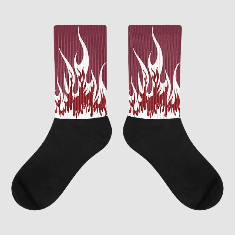 Team Red 1s DopeSkill Sublimated Socks FIRE Graphic sold by DopeSkill