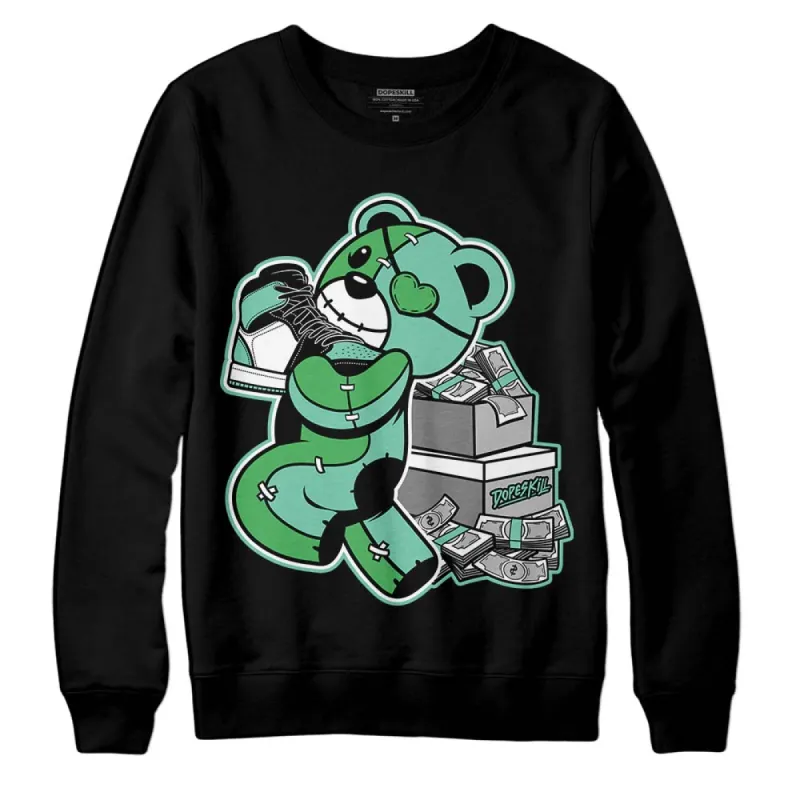 Green Glow 1s DopeSkill Sweatshirt Bear Steals Sneaker Graphic sold by DopeSkill