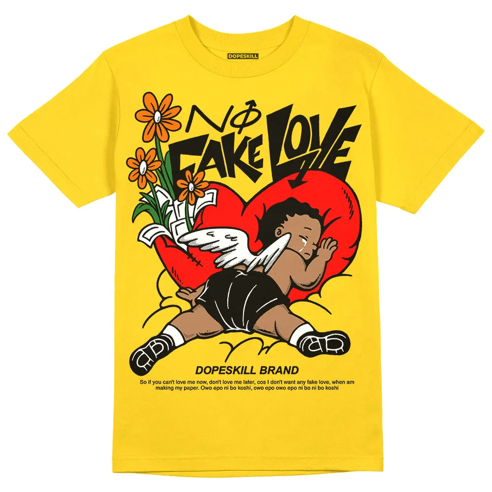 Black Tour Yellow AJ 4 Thunder DopeSkill Unisex T-Shirt No Fake Love Graphic sold by DopeSkill product image thumbnail 3