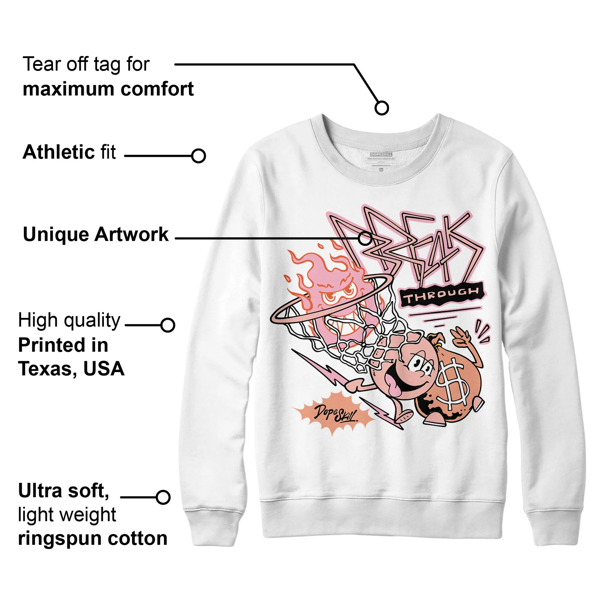 Legend Pink 11s DopeSkill Sweatshirt Break Through Graphic sold by DopeSkill product image thumbnail 3