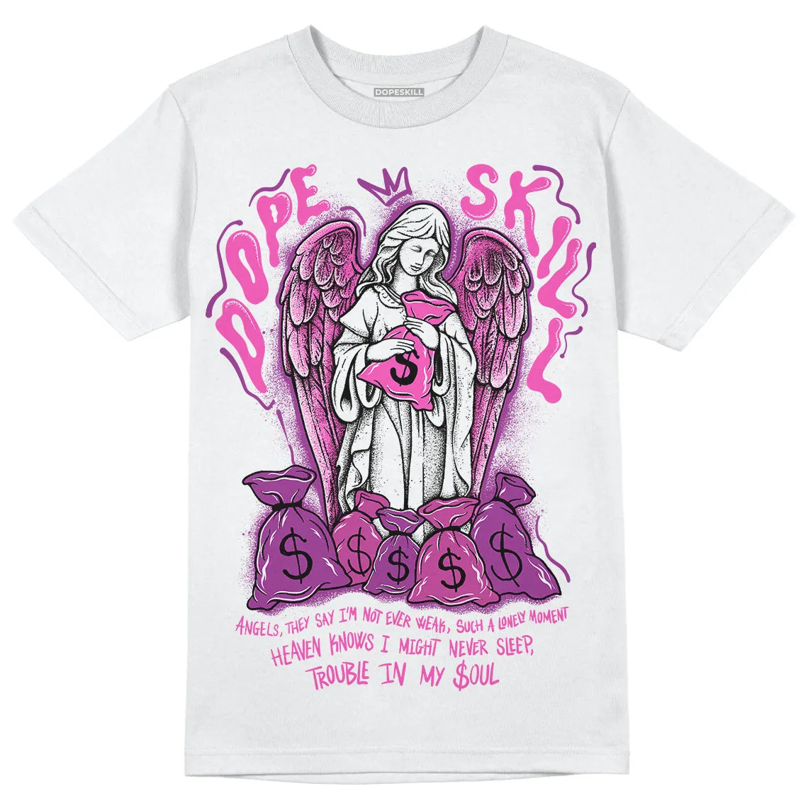 Hyper Violet 4s DopeSkill T-Shirt Angels Graphic sold by DopeSkill