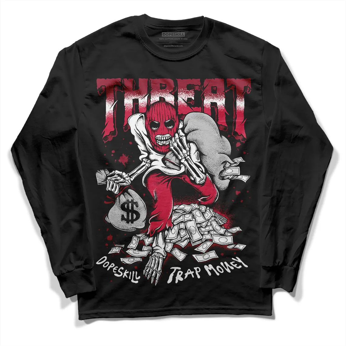 85 Metallic Burgundy 1s DopeSkill Long Sleeve T-Shirt Threat Graphic sold by DopeSkill product image thumbnail 2