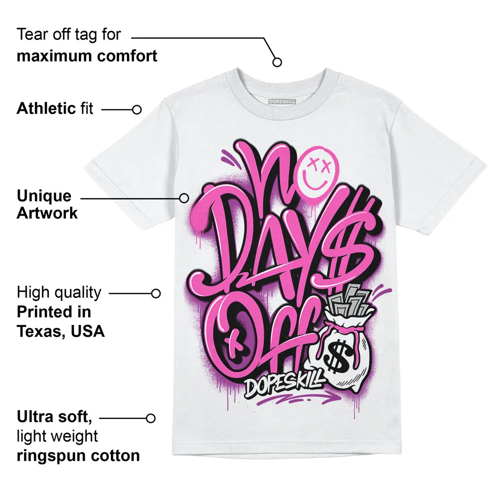 Hyper Violet 4s DopeSkill T-Shirt No Days Off Graphic sold by DopeSkill product image thumbnail 3