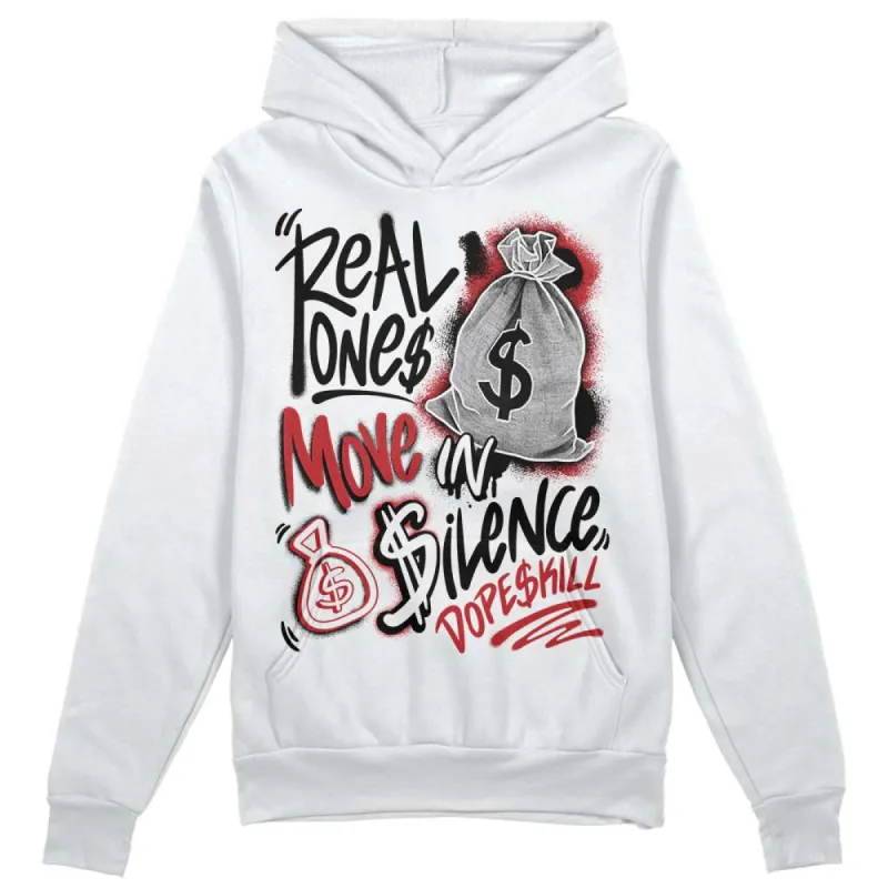 Red Taxi 12s DopeSkill Hoodie Sweatshirt Real Ones Move In Silence Graphic sold by DopeSkill