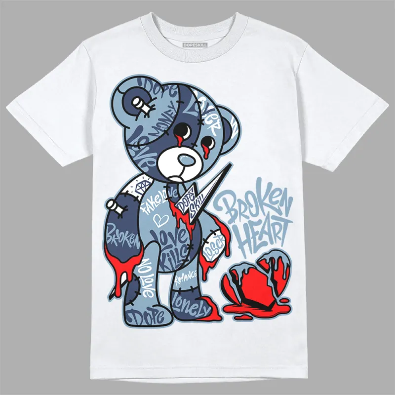 Diffused Blue Sail Grey White 1s DopeSkill T-Shirt Broken Heart Graphic sold by DopeSkill