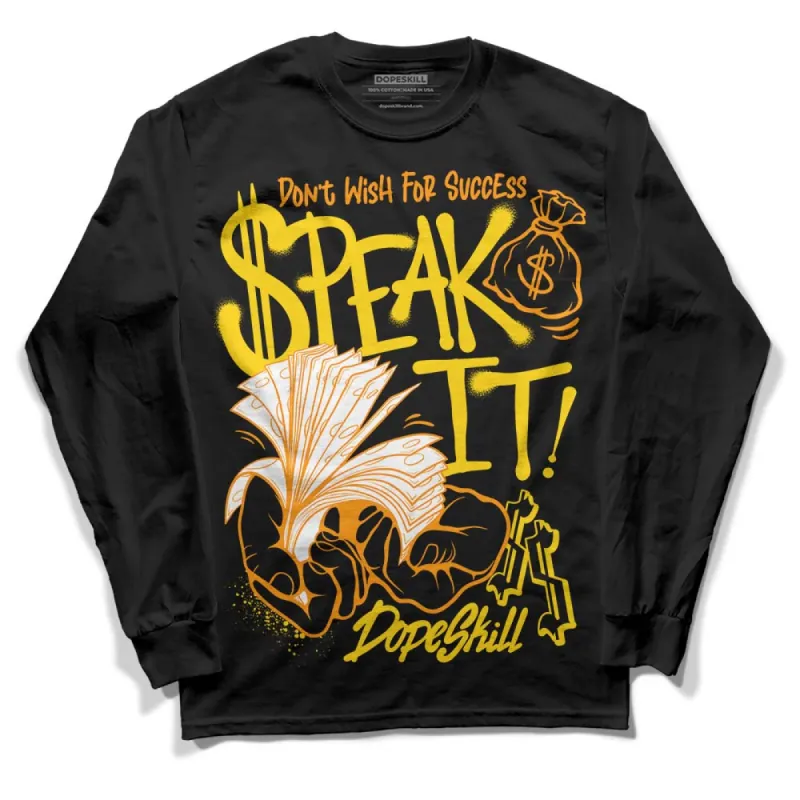 Yellow Ochre 6s DopeSkill Long Sleeve T-Shirt Speak It Graphic sold by DopeSkill