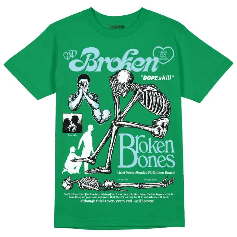 Lucky Green 5s DopeSkill Green T-shirt Broken Bones Graphic sold by DopeSkill