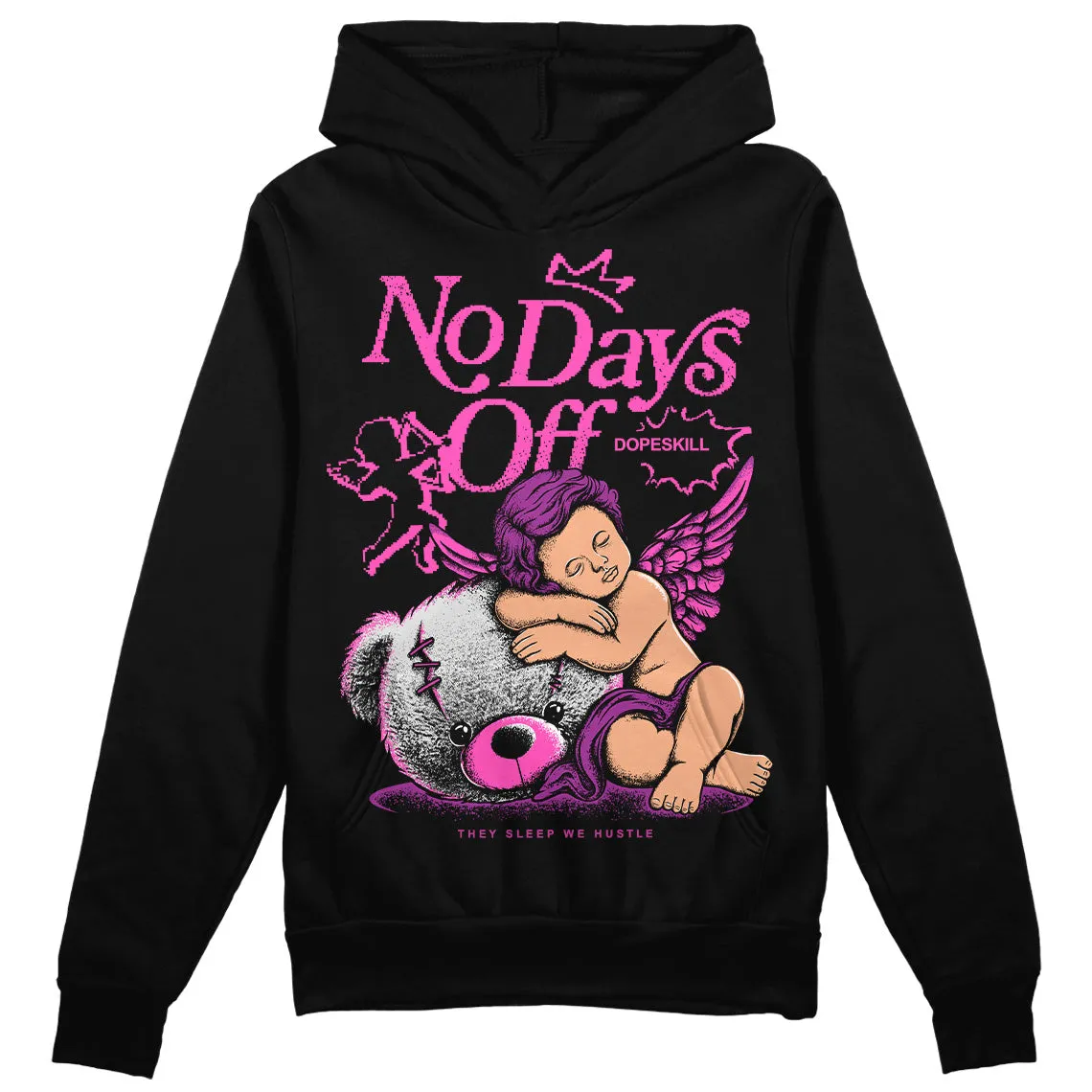 Hyper Violet 4s DopeSkill Hoodie Sweatshirt New No Days Off Graphic sold by DopeSkill product image thumbnail 2