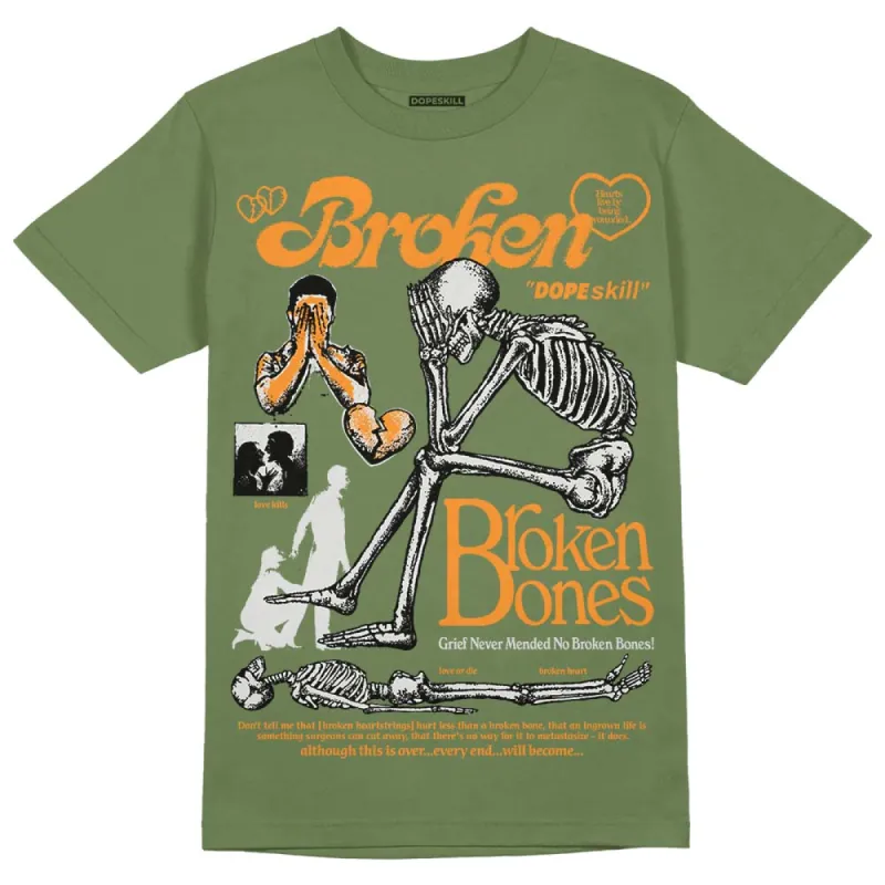 Olive 5s DopeSkill Olive T-shirt Broken Bones Graphic sold by DopeSkill