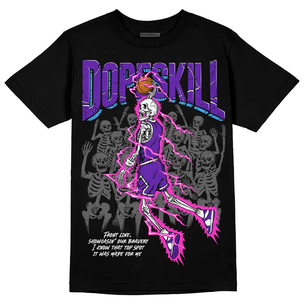 Dunk Purple Championship Court White DopeSkill T-Shirt Thunder Dunk Graphic sold by DopeSkill product image thumbnail 2