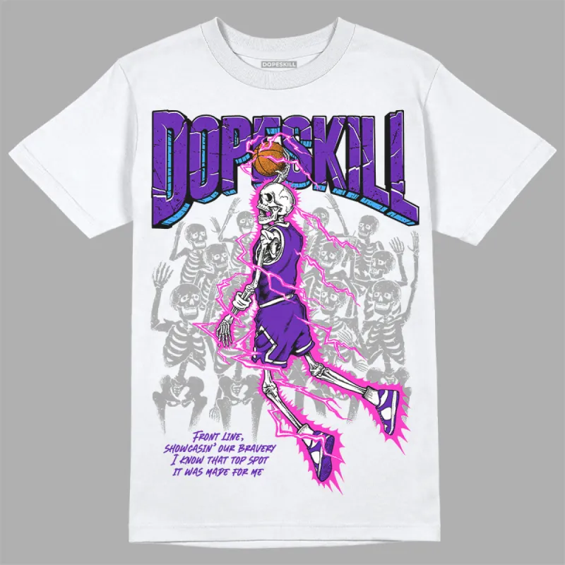 Dunk Purple Championship Court White DopeSkill T-Shirt Thunder Dunk Graphic sold by DopeSkill