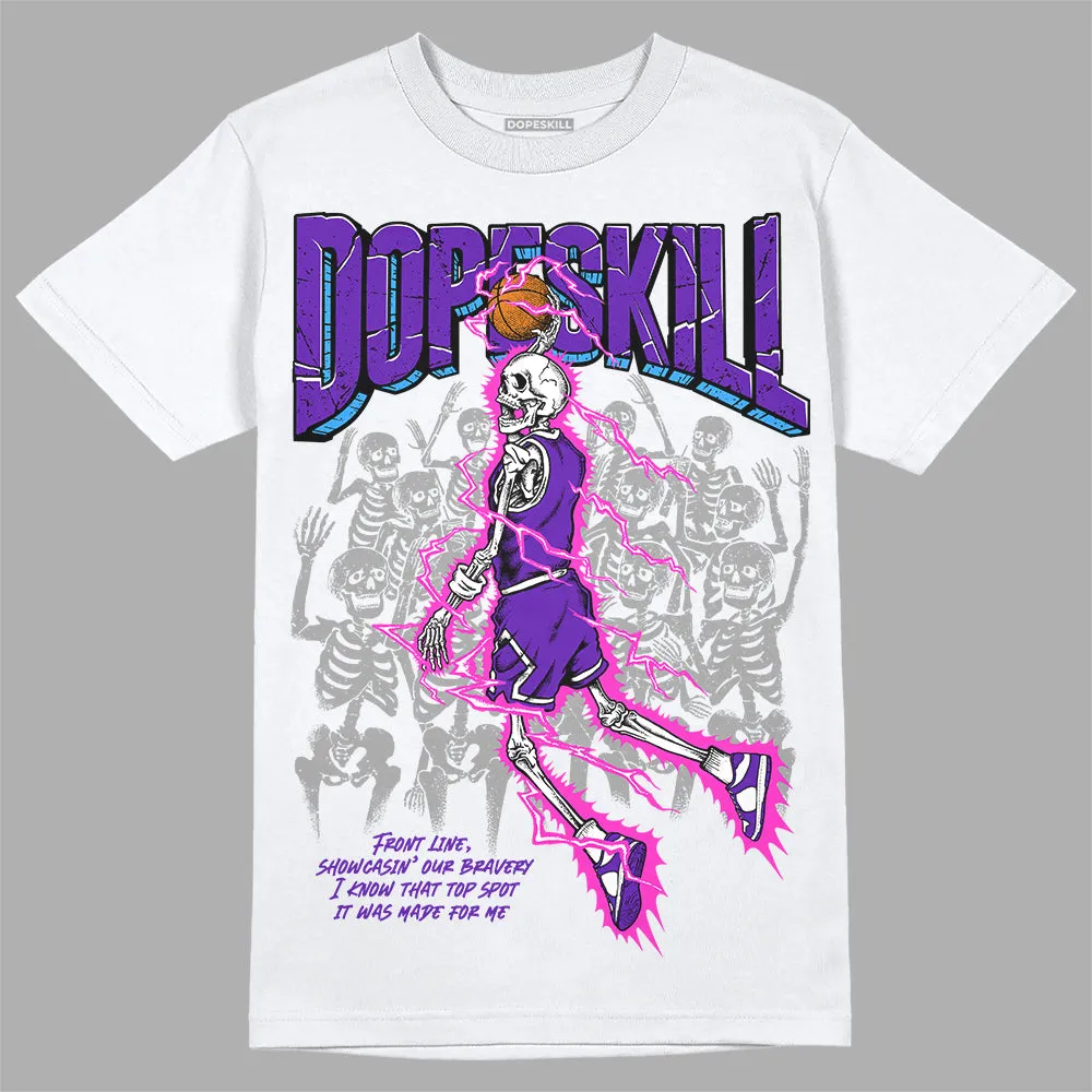 Dunk Purple Championship Court White DopeSkill T-Shirt Thunder Dunk Graphic sold by DopeSkill