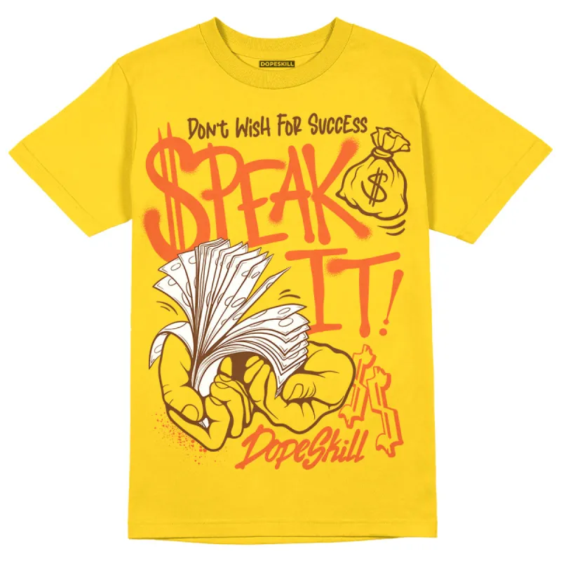 Yellow Collection DopeSkill Gold T-shirt Speak It Graphic sold by DopeSkill