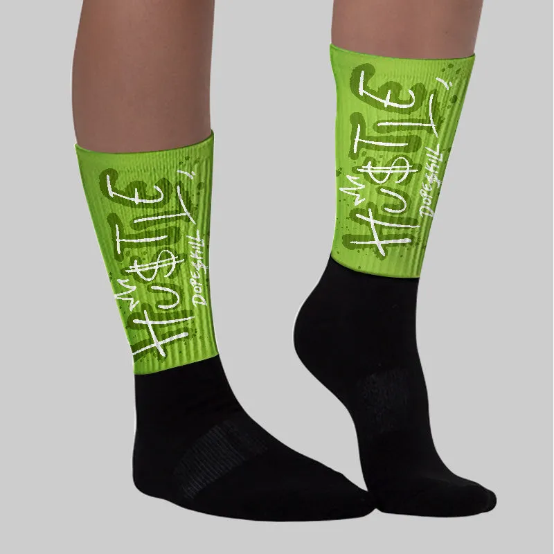 Dunk 'Chlorophyll' DopeSkill Sublimated Socks Hustle Graphic sold by DopeSkill product image thumbnail 3