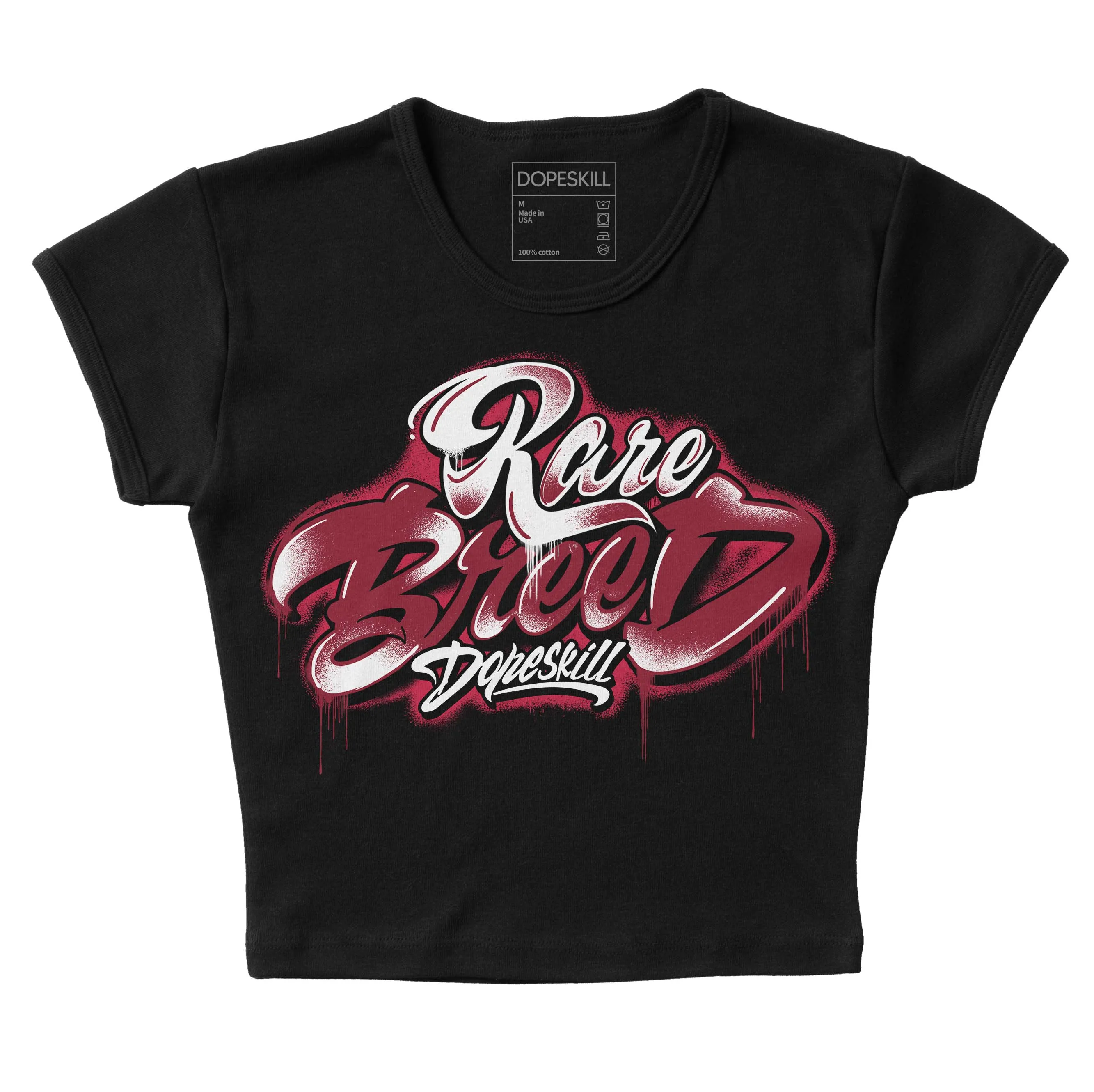 85 Metallic Burgundy 1s DopeSkill Women's Crop Top Rare Breed Type Graphic sold by DopeSkill product image thumbnail 2