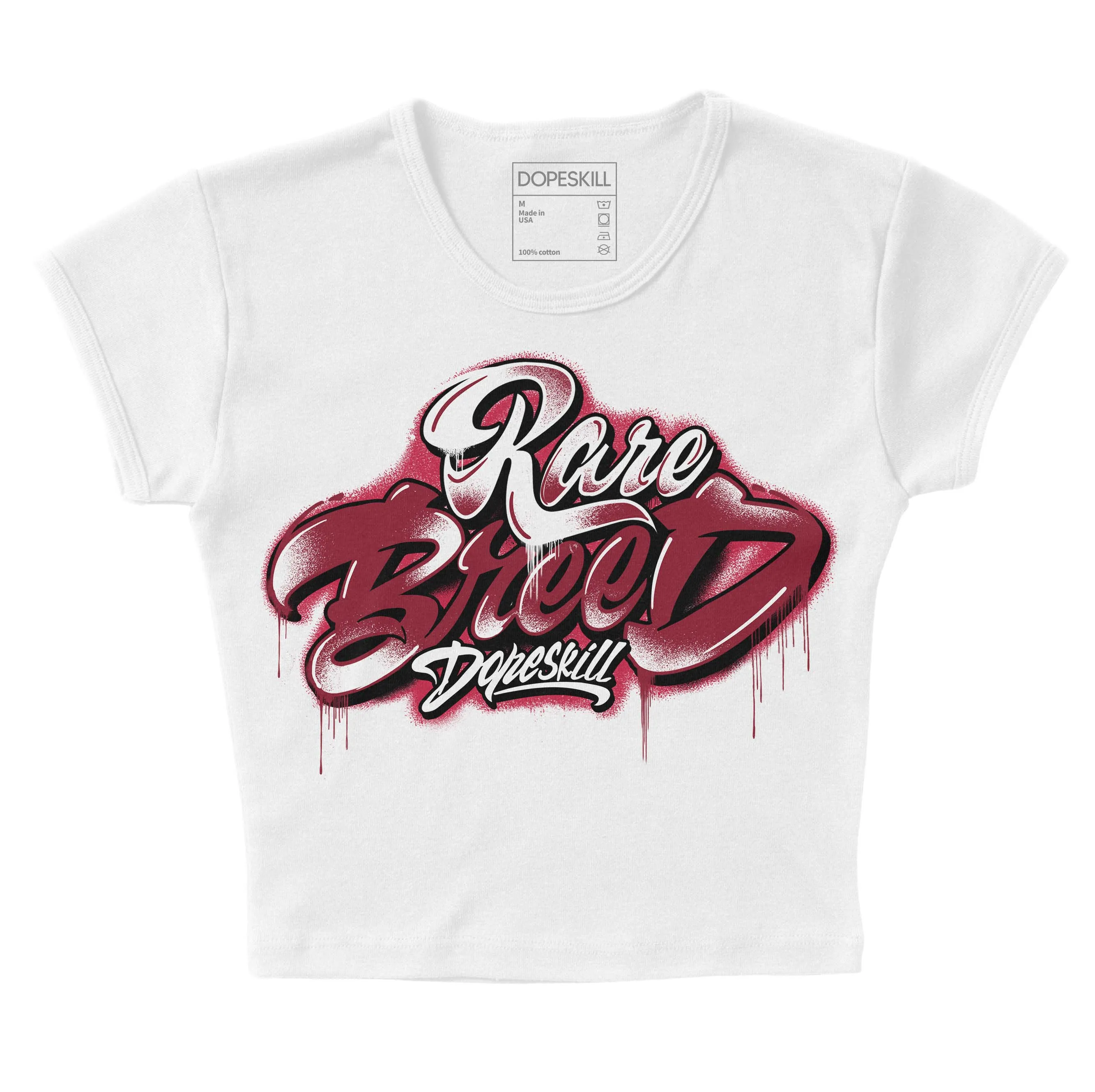 85 Metallic Burgundy 1s DopeSkill Women's Crop Top Rare Breed Type Graphic sold by DopeSkill