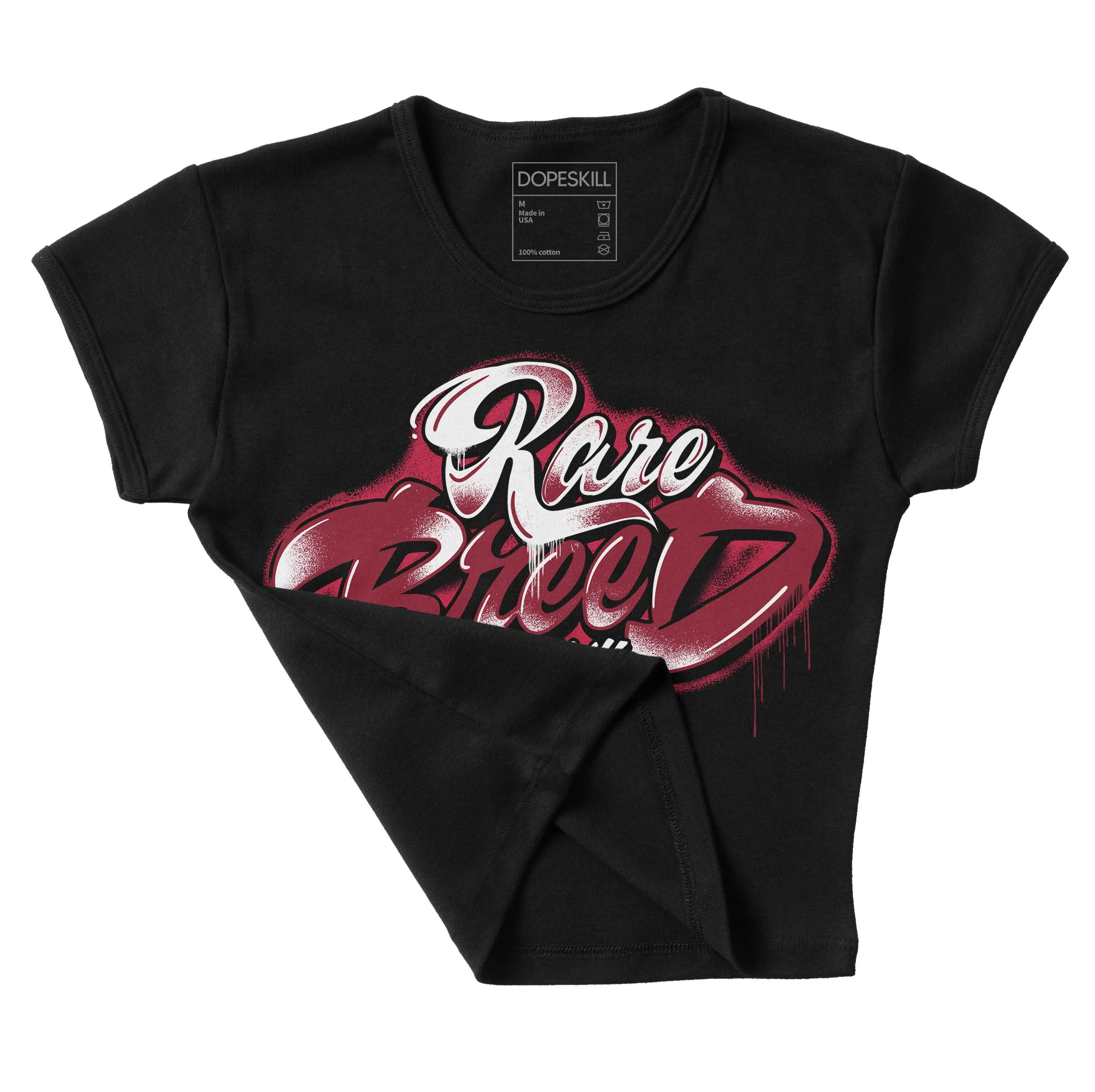 85 Metallic Burgundy 1s DopeSkill Women's Crop Top Rare Breed Type Graphic sold by DopeSkill product image thumbnail 4