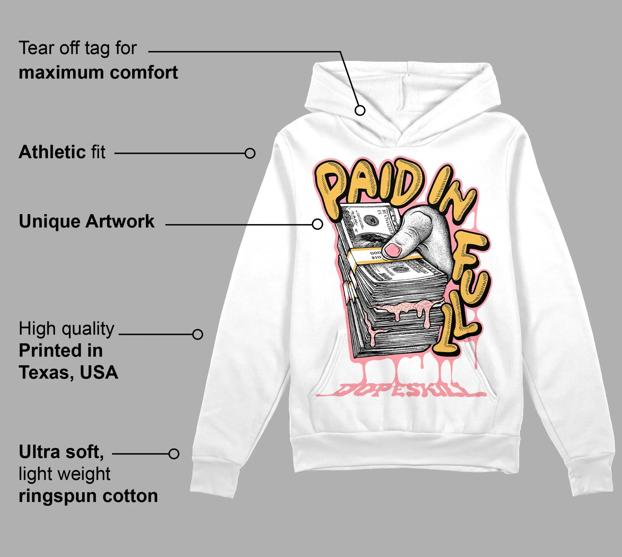 Red Stardust 3s DopeSkill Hoodie Sweatshirt Paid In Full Graphic sold by DopeSkill product image thumbnail 3