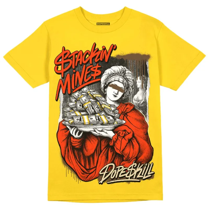 Vivid Sulfur 4s DopeSkill Yellow T-shirt Stackin Mines Graphic sold by DopeSkill