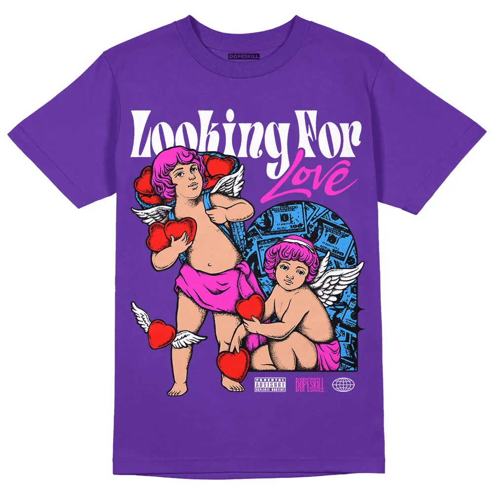 Dunk Purple Championship Court White DopeSkill Purple T-shirt Looking For Love Graphic sold by DopeSkill