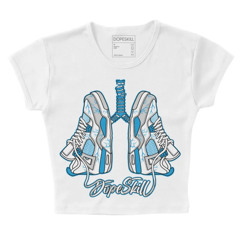Military Blue 4s DopeSkill Women's Crop Top Breathe Graphic sold by DopeSkill