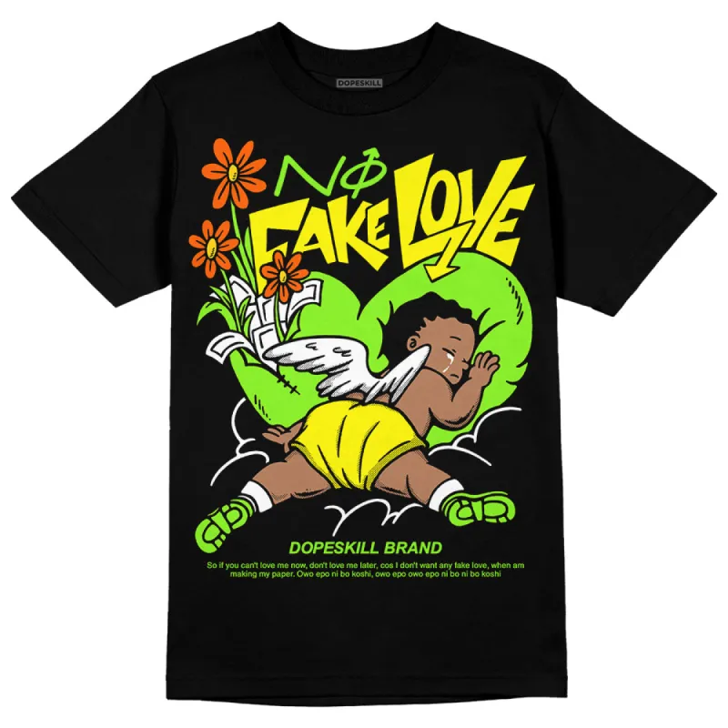 Neon Green Collection DopeSkill T-Shirt No Fake Love Graphic sold by DopeSkill