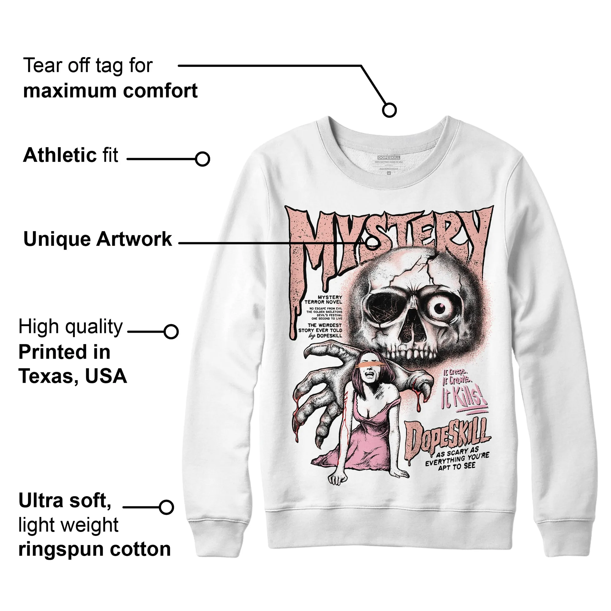 Legend Pink 11s DopeSkill Sweatshirt Mystery Ghostly Grasp Graphic sold by DopeSkill product image thumbnail 3