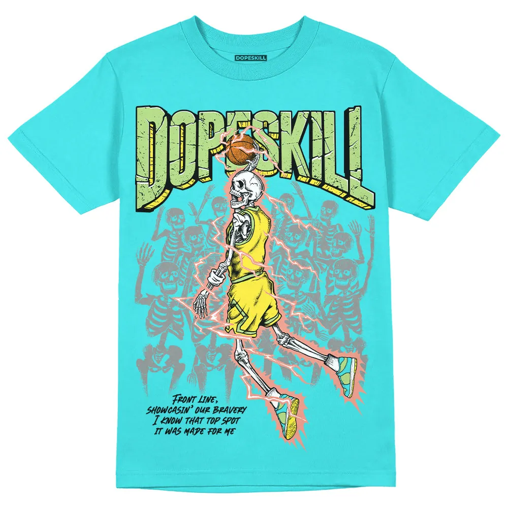 Cyan Burst 9060 DopeSkill Virtual Blue T-Shirt Thunder Dunk Graphic sold by DopeSkill