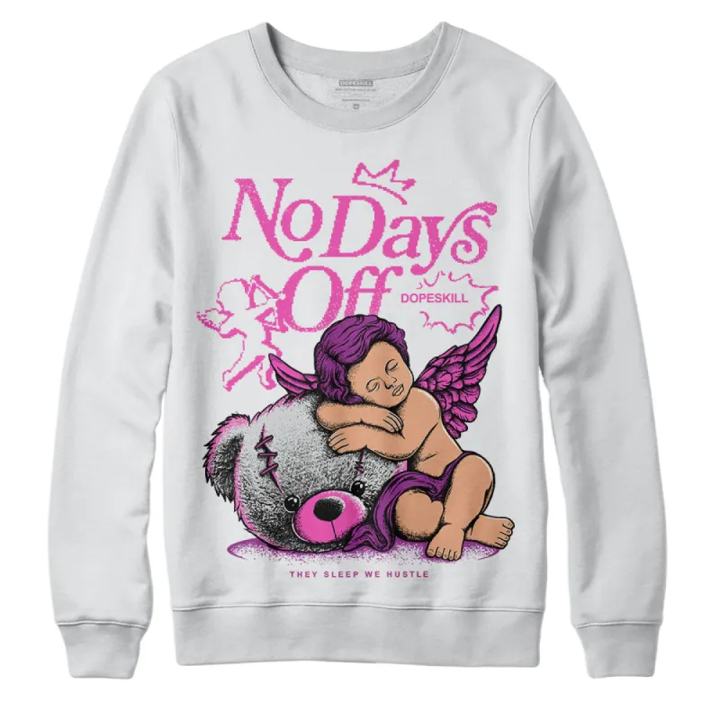 Hyper Violet 4s DopeSkill Sweatshirt New No Days Off Graphic sold by DopeSkill