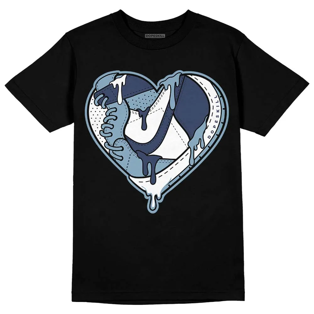 Diffused Blue Sail Grey White 1s DopeSkill T-Shirt Heart Jordan 1 Graphic sold by DopeSkill product image thumbnail 2