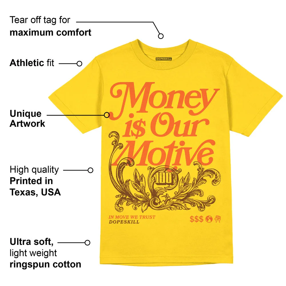 Yellow Collection DopeSkill Gold T-shirt Money Is Our Motive Typo Graphic sold by DopeSkill product image thumbnail 2