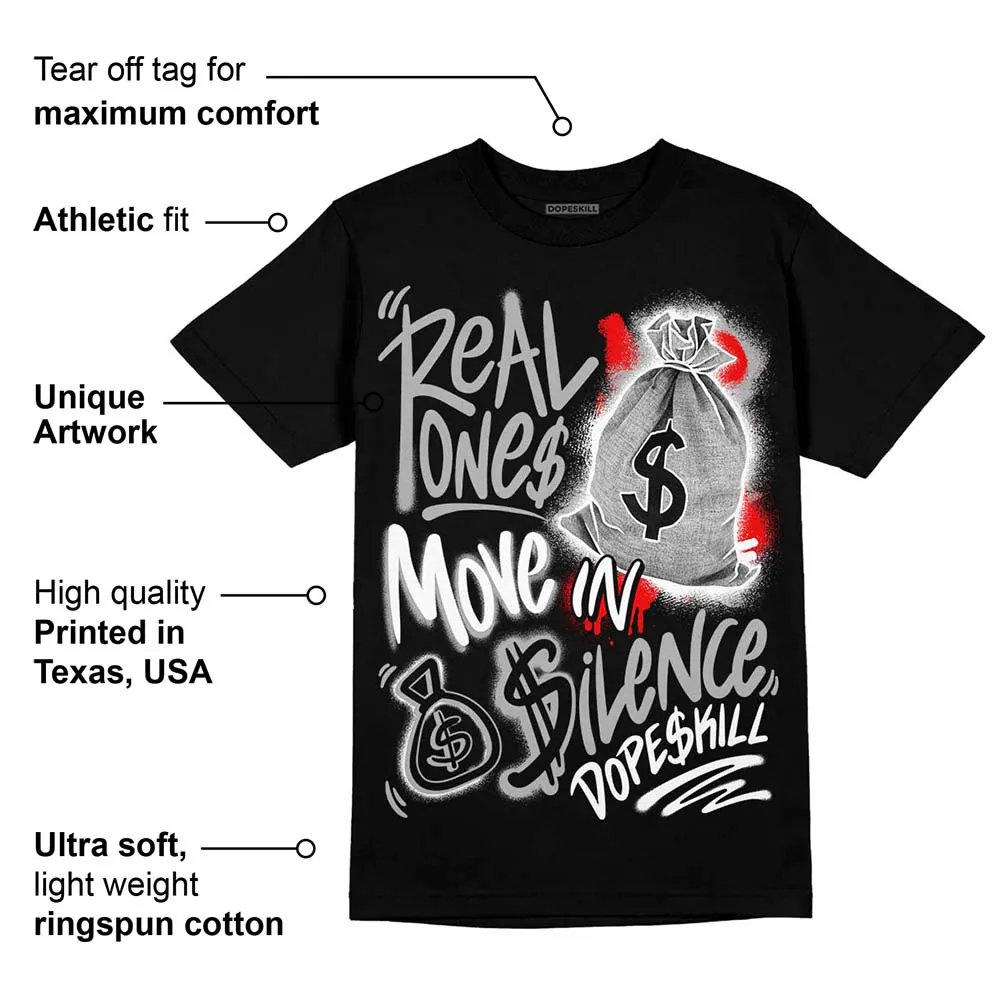 Shadow 1s DopeSkill T-Shirt Real Ones Move In Silence Graphic sold by DopeSkill product image thumbnail 3