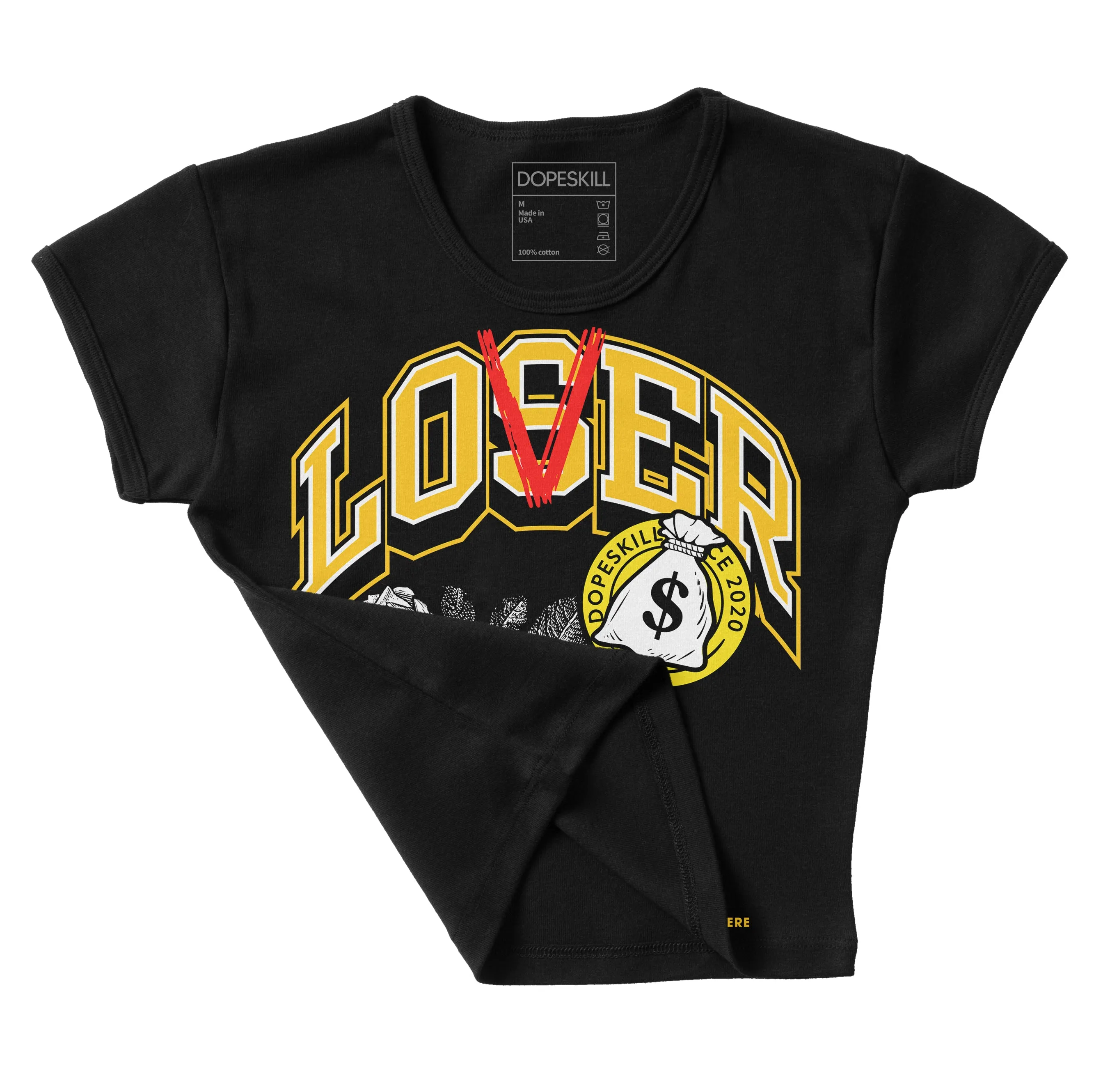 Vivid Sulfur 4s DopeSkill Women's Crop Top Loser Lover Graphic sold by DopeSkill product image thumbnail 4