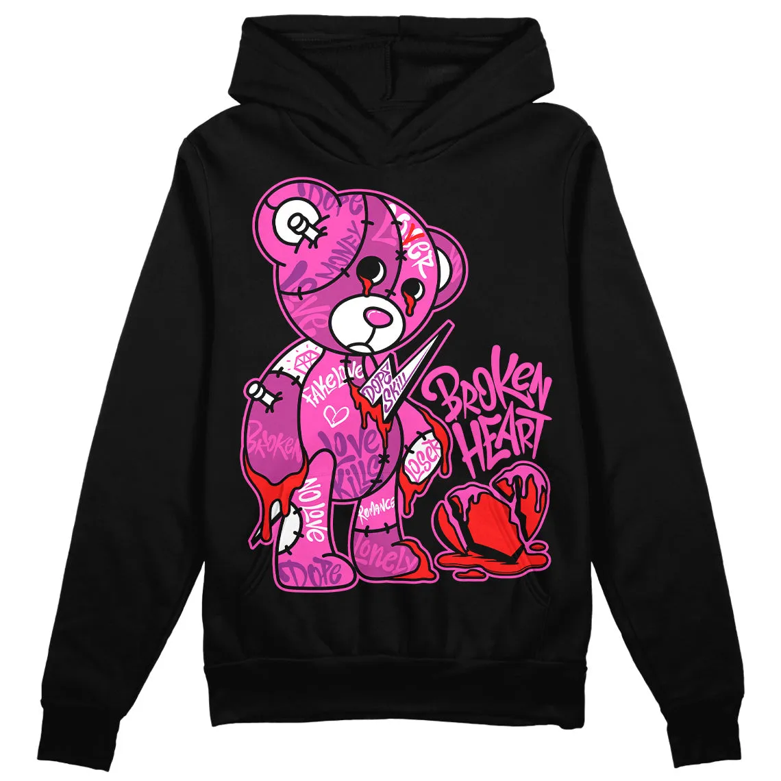 Hyper Violet 4s DopeSkill Hoodie Sweatshirt Broken Heart Graphic sold by DopeSkill product image thumbnail 2