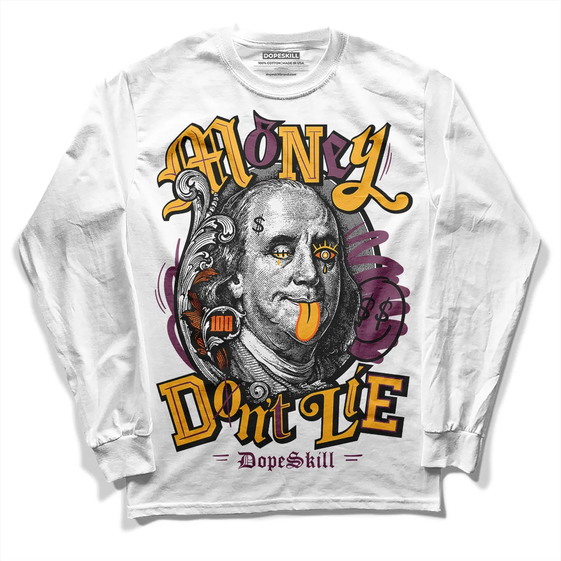 Brotherhood 1s High OG DopeSkill Long Sleeve T-Shirt Money Don't Lie Graphic sold by DopeSkill