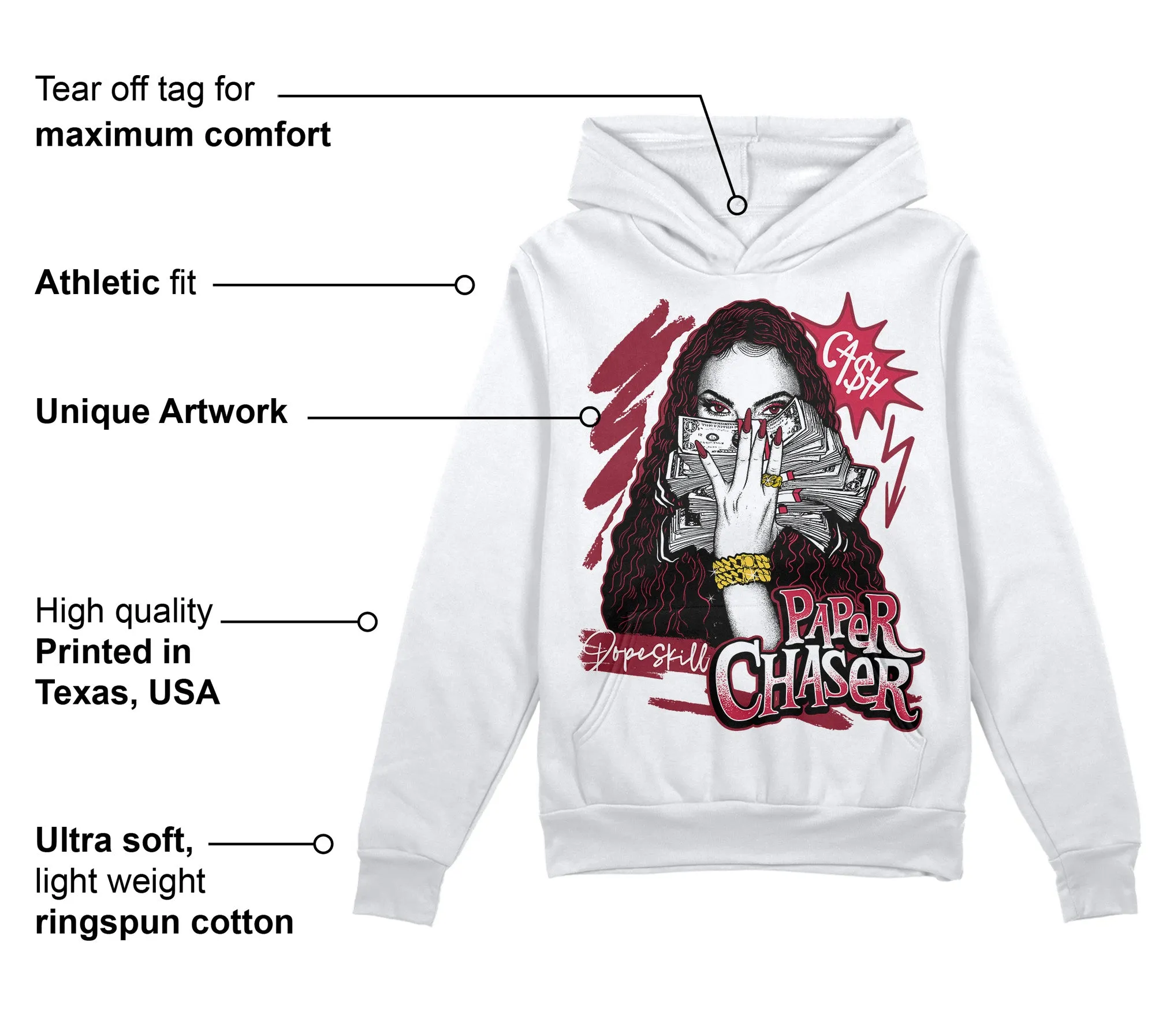 85 Metallic Burgundy 1s DopeSkill Hoodie Sweatshirt NPC Graphic sold by DopeSkill product image thumbnail 3