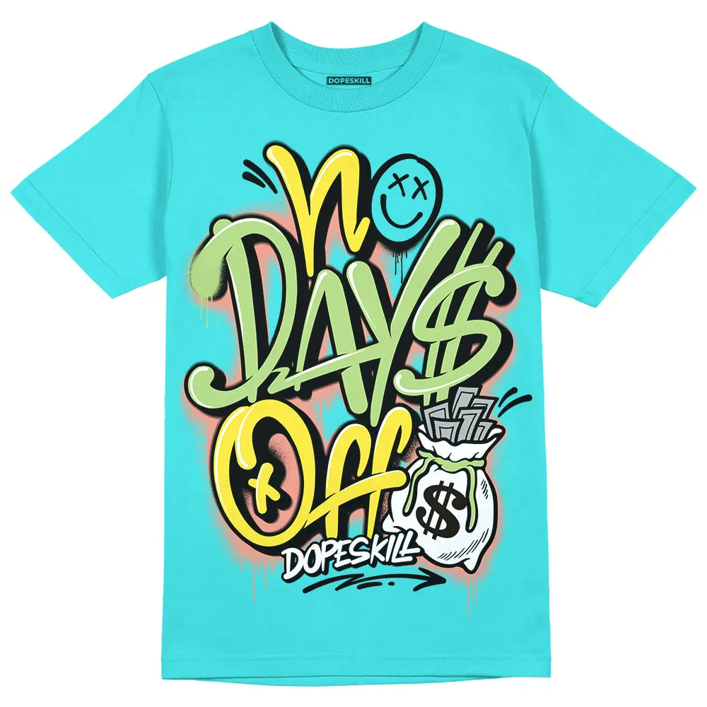 Cyan Burst 9060 DopeSkill Virtual Blue T-Shirt No Days Off Graphic sold by DopeSkill