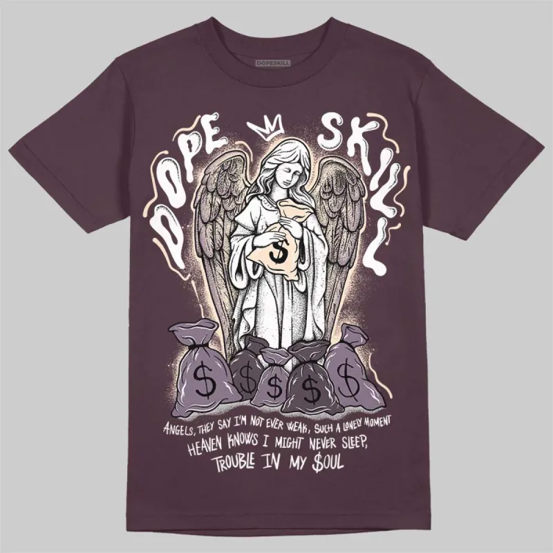 Burgundy Crush 3s DopeSkill Maroon T-shirt Angels Graphic sold by DopeSkill