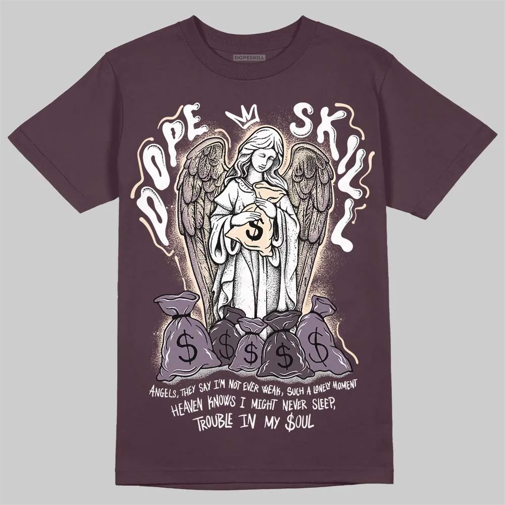 Burgundy Crush 3s DopeSkill Maroon T-shirt Angels Graphic sold by DopeSkill