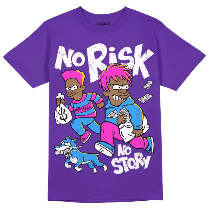 PURPLE Collection DopeSkill Purple T-shirt No Risk No Story Graphic sold by DopeSkill