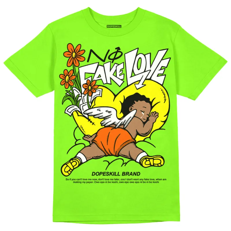 Neon Green Collection DopeSkill Neon Green T-shirt No Fake Love Graphic sold by DopeSkill