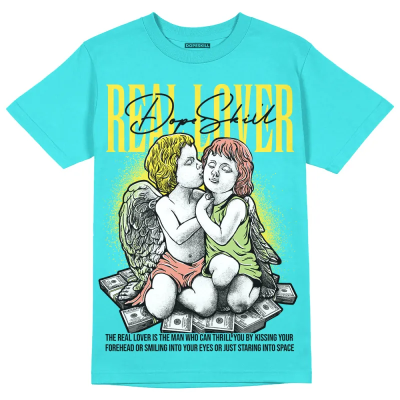 Cyan Burst 9060 DopeSkill Virtual Blue T-Shirt Real Lover Graphic sold by DopeSkill
