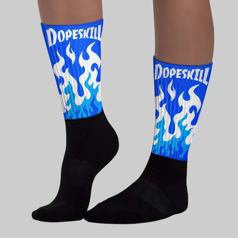 Royal Blue Collection DopeSkill Sublimated Socks FIRE Graphic sold by DopeSkill product image thumbnail 3